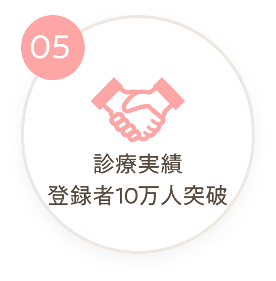 診療実績登録者10万突破